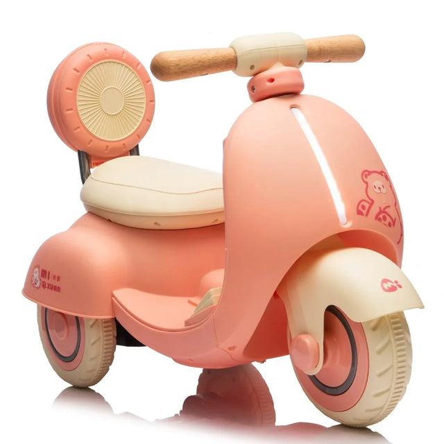 12V Pink Kids Ride-On Toddler Scooter With Remote Control - Omega Lifestyles