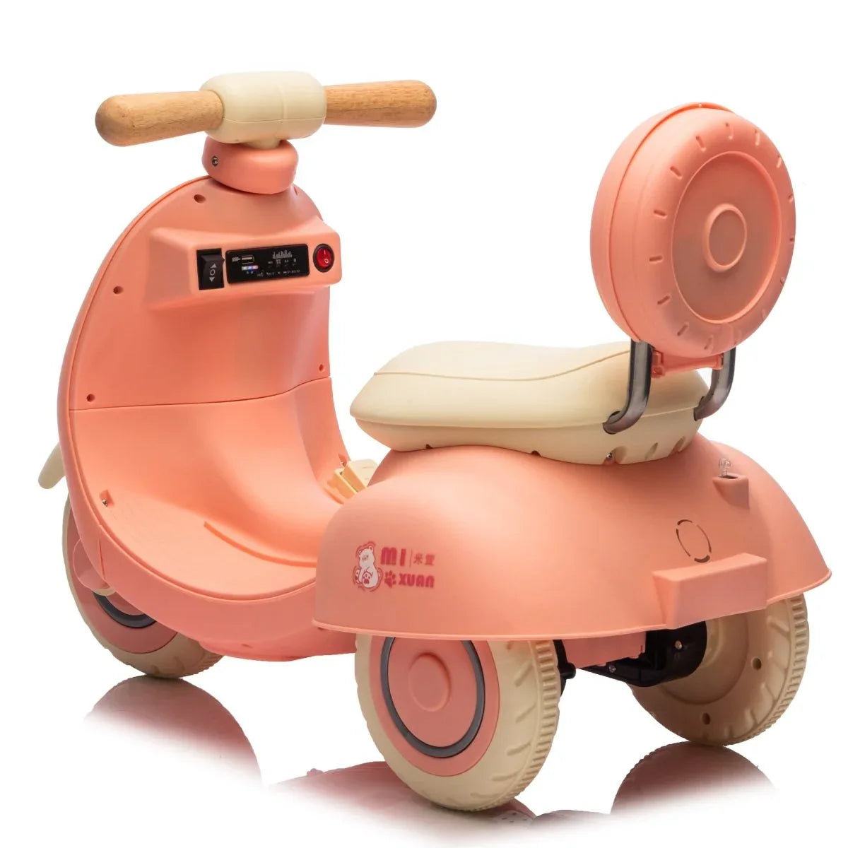 12V Pink Kids Ride-On Toddler Scooter With Remote Control - Omega Lifestyles