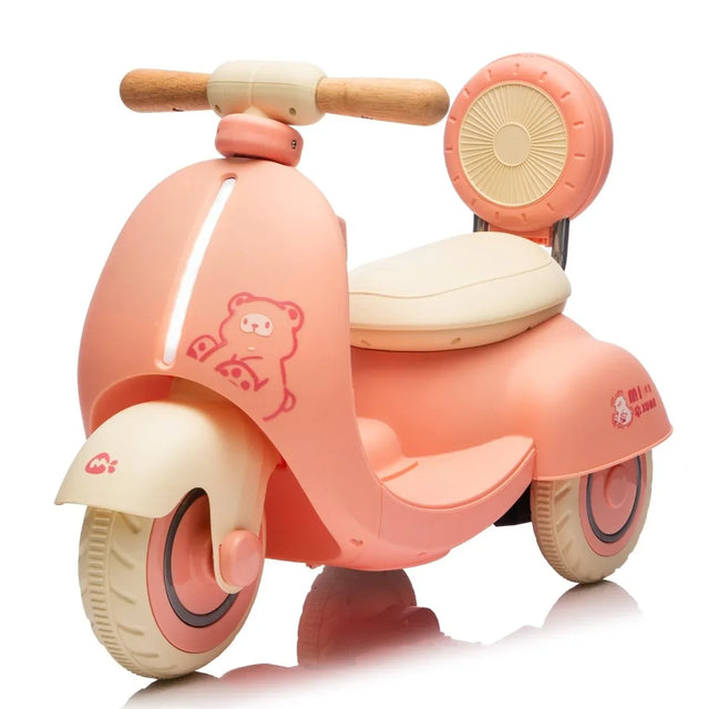 12V Pink Kids Ride-On Toddler Scooter With Remote Control - Omega Lifestyles