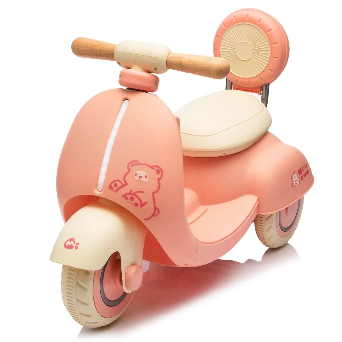 12V Pink Kids Ride-On Toddler Scooter With Remote Control - Omega Lifestyles