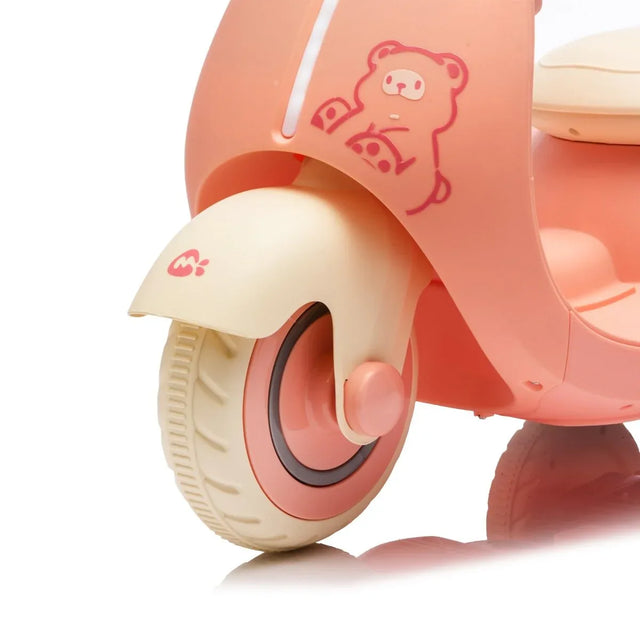 12V Pink Kids Ride-On Toddler Scooter With Remote Control - Omega Lifestyles