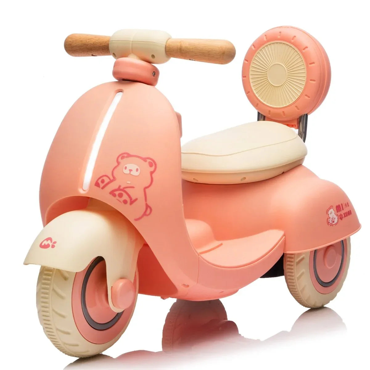 12V Pink Kids Ride-On Toddler Scooter With Remote Control - Omega Lifestyles