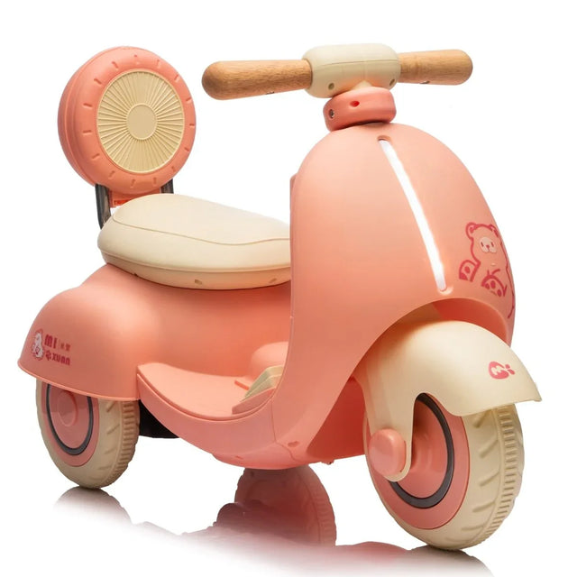 12V Pink Kids Ride-On Toddler Scooter With Remote Control - Omega Lifestyles