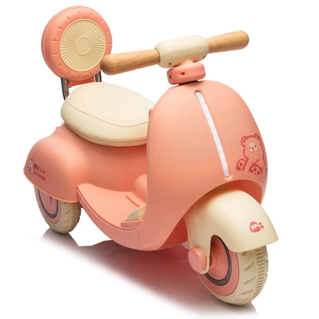 12V Pink Kids Ride-On Toddler Scooter With Remote Control - Omega Lifestyles