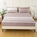 3-Piece Soft Breathable Striped Polyester Sheet Set - Omega Lifestyles