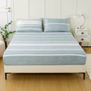 3-Piece Soft Breathable Striped Polyester Sheet Set - Omega Lifestyles