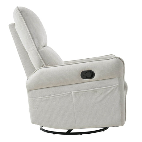 360 - Degree Swivel Medium - Soft Upholstered Recliner Chair - Calmora - Omega Lifestyles