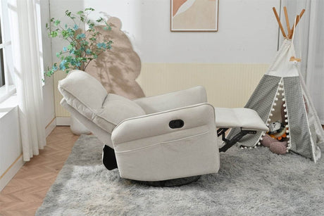 360 - Degree Swivel Medium - Soft Upholstered Recliner Chair - Calmora - Omega Lifestyles