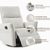 360 - Degree Swivel Medium - Soft Upholstered Recliner Chair - Calmora - Omega Lifestyles