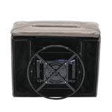 360° Swivel and Rocking Home Theater Recliner Manual Recliner Chair with a LED Light Strip for Living Room,Bedroom, Grey - Calmora - Omega Lifestyles