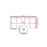 All - Weather 8 - Piece Patio Sofa Set With Fire Pit - Calmora - Omega Lifestyles