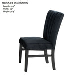 Contemporary Black Upholstered Channel Tufted Dining Chairs Set - Omega Lifestyles
