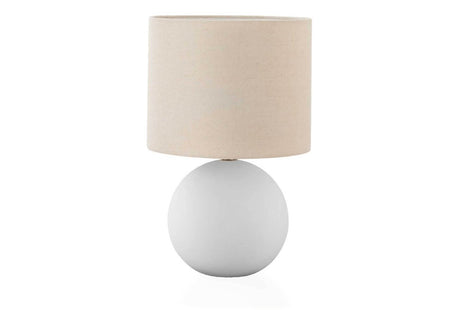 Contemporary Cream Ceramic Globe Table Lamp 16 Inch - Sleep Galleria
