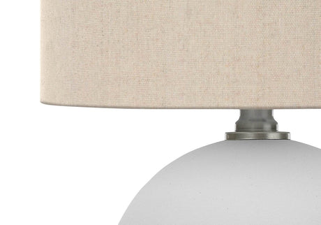 Contemporary Cream Ceramic Globe Table Lamp 16 Inch - Sleep Galleria