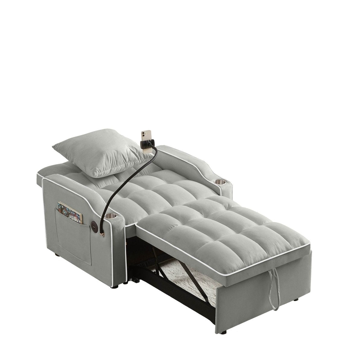 Convertible Pull Out Sleeper Chair Bed - Omega Lifestyles