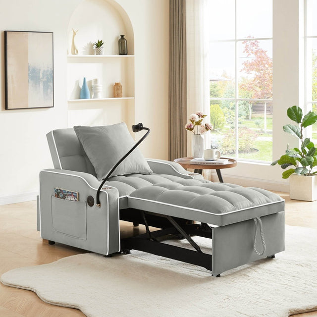 Convertible Pull Out Sleeper Chair Bed - Omega Lifestyles