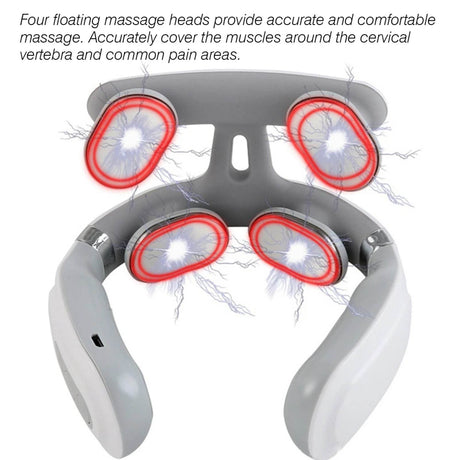 Cordless Neck Massager With 16 Modes Pulse Heating - Sleep Galleria