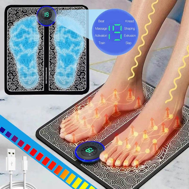 Electric Foot Massage Pad With Adjustable Intensities - Omega Lifestyles