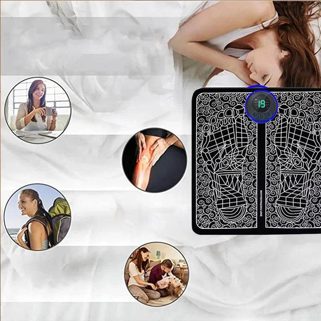 Electric Foot Massage Pad With Adjustable Intensities - Omega Lifestyles