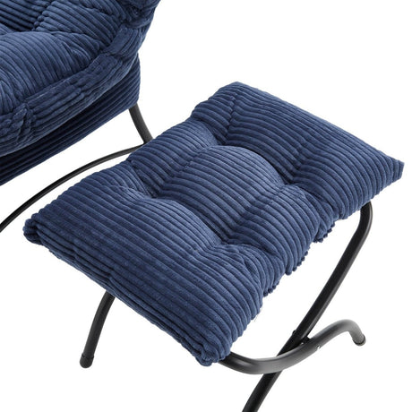 Ergonomic Navy Blue Lounge Chair - Sleep Galleria