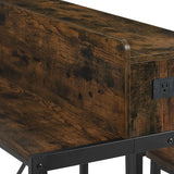 Farmhouse 4-Piece Bar Table And Saddle Stools Set - Omega Lifestyles