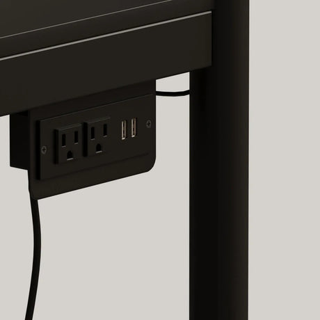 Full Size Metal Wood Bunk Bed With LED Light And Desk - Omega Lifestyles