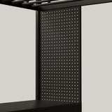 Full Size Metal Wood Bunk Bed With LED Light And Desk - Omega Lifestyles