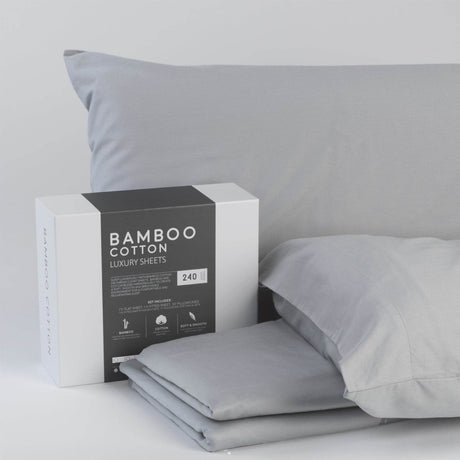 Full Soft Bamboo Cotton 240 Thread Count Sheet Set - Calmora - Omega Lifestyles