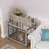 Furniture Style Dog Crate With Rolling Casters And Double Doors - Sleep Galleria