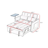 Grey Velvet Convertible Sofa Bed - Sleep Galleria