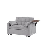 Grey Velvet Convertible Sofa Bed - Sleep Galleria