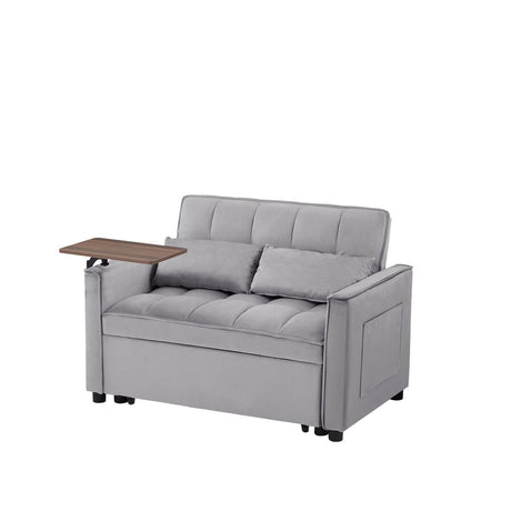 Grey Velvet Convertible Sofa Bed - Sleep Galleria