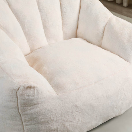 High-Density Foam Faux Fur Beanbag Chair - Omega Lifestyles