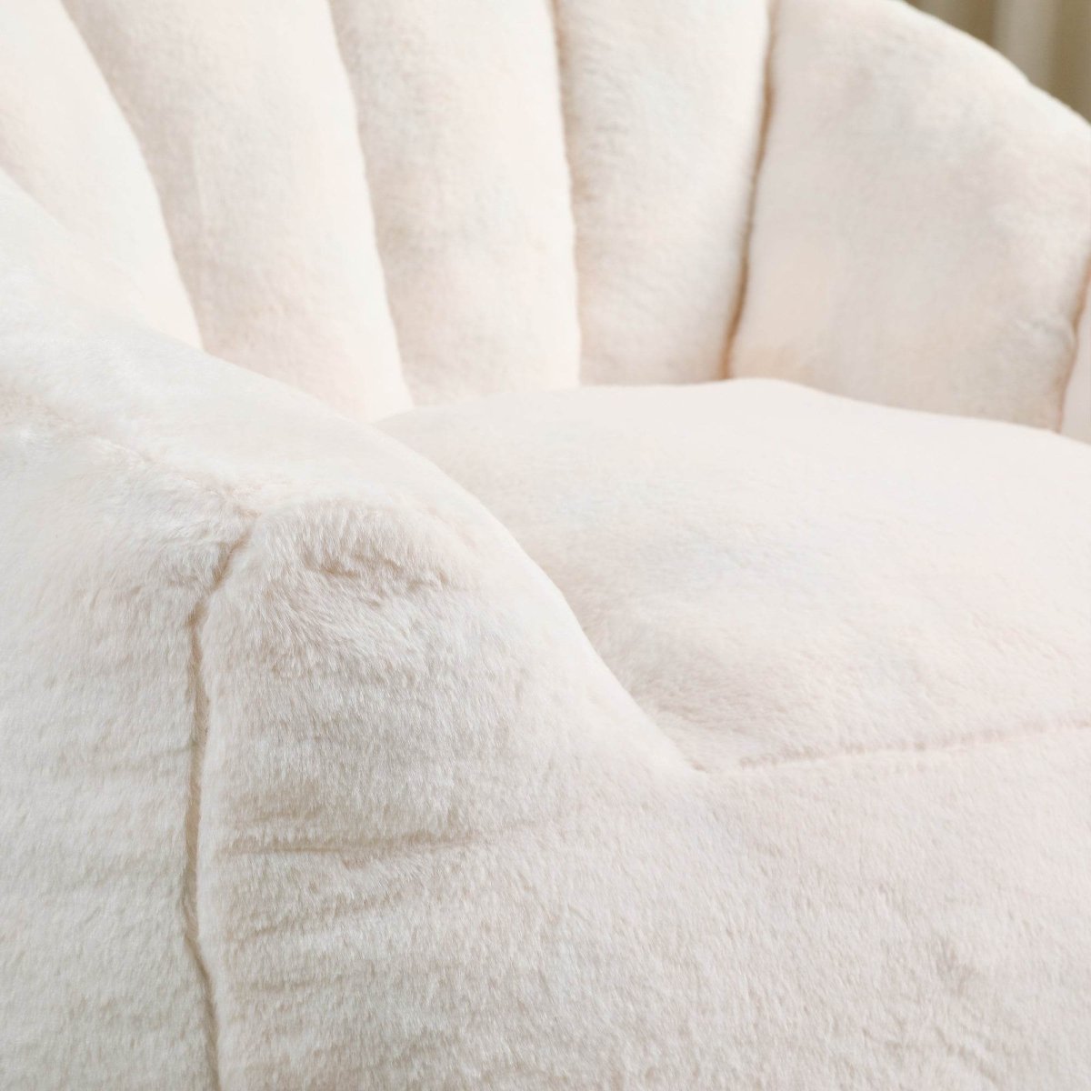 High-Density Foam Faux Fur Beanbag Chair - Omega Lifestyles