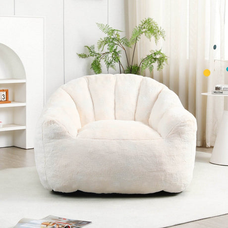 High-Density Foam Faux Fur Beanbag Chair - Omega Lifestyles