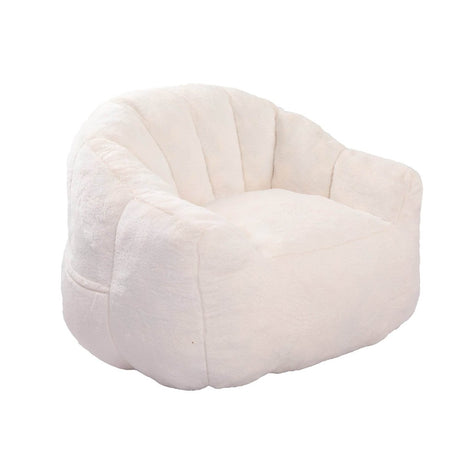 High-Density Foam Faux Fur Beanbag Chair - Omega Lifestyles
