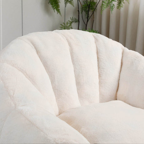 High-Density Foam Faux Fur Beanbag Chair - Omega Lifestyles