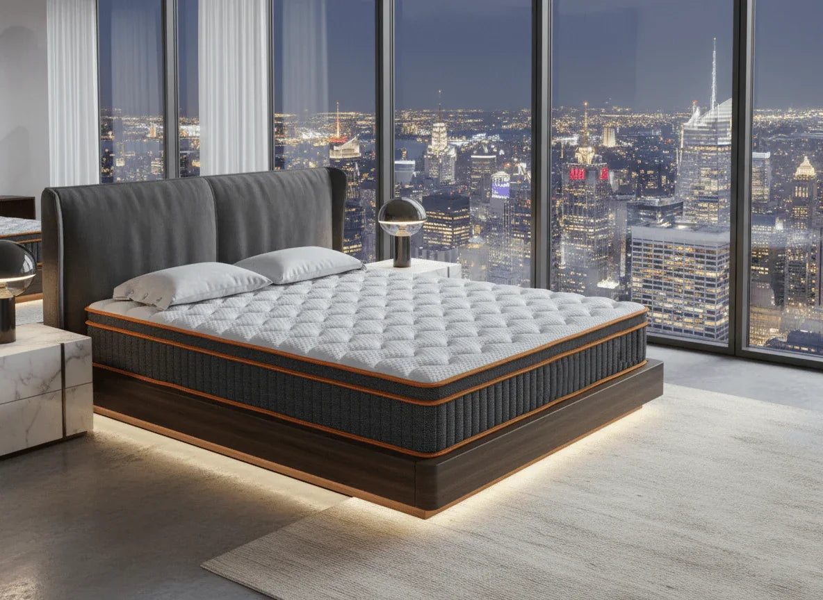 King Medium 12-Inch Hybrid Memory Foam Mattress - Omega Lifestyles