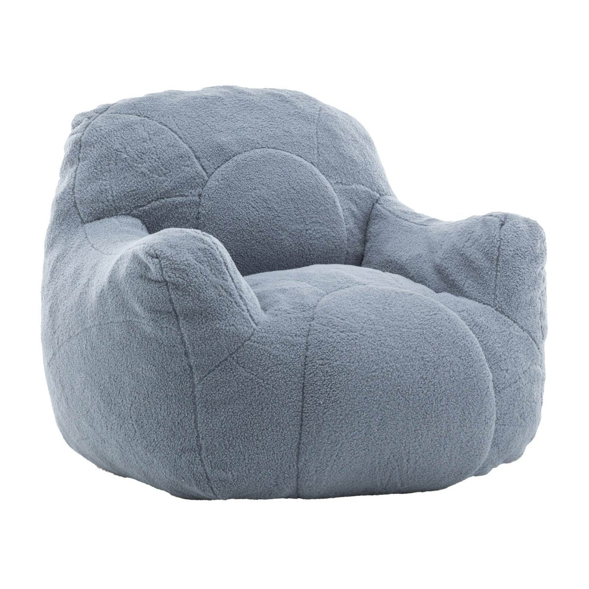 Light Blue Teddy Foam Bean Bag Chair - Sleep Galleria