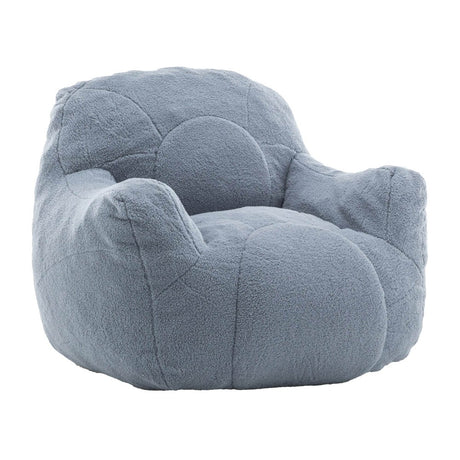 Light Blue Teddy Foam Bean Bag Chair - Sleep Galleria