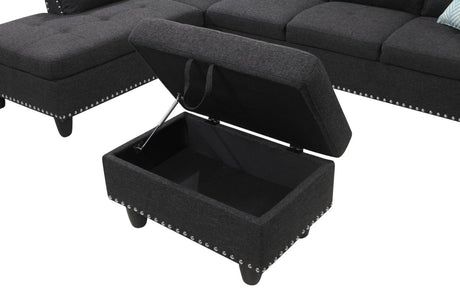 Linen Blend Foam-Filled Sectional Sofa - Sleep Galleria