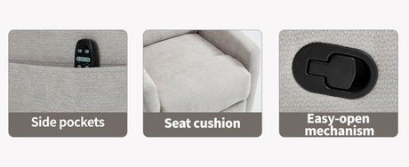 Medium - Firm Heat Massage Recliner Chair With Swivel And Rocker - Calmora - Omega Lifestyles