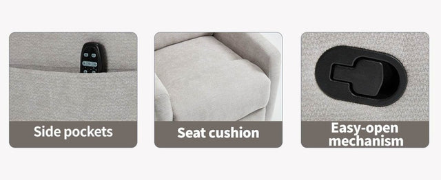 Medium-Firm Heat Massage Recliner Chair With Swivel And Rocker - Omega Lifestyles