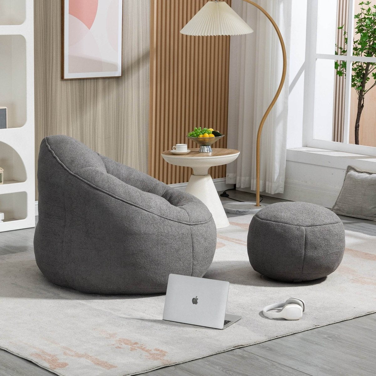 Microfiber Foam Filled Bedding Bean Bag Chair - Sleep Galleria