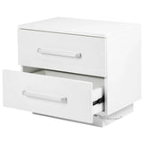 Modern LED Bedside Table With Two Drawers - Omega Lifestyles