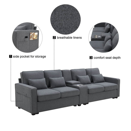 Modern Multifunctional Upholstered Sofa - Omega Lifestyles