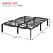 Modern Reinforced Steel No Box Spring Bed Frame - Omega Lifestyles