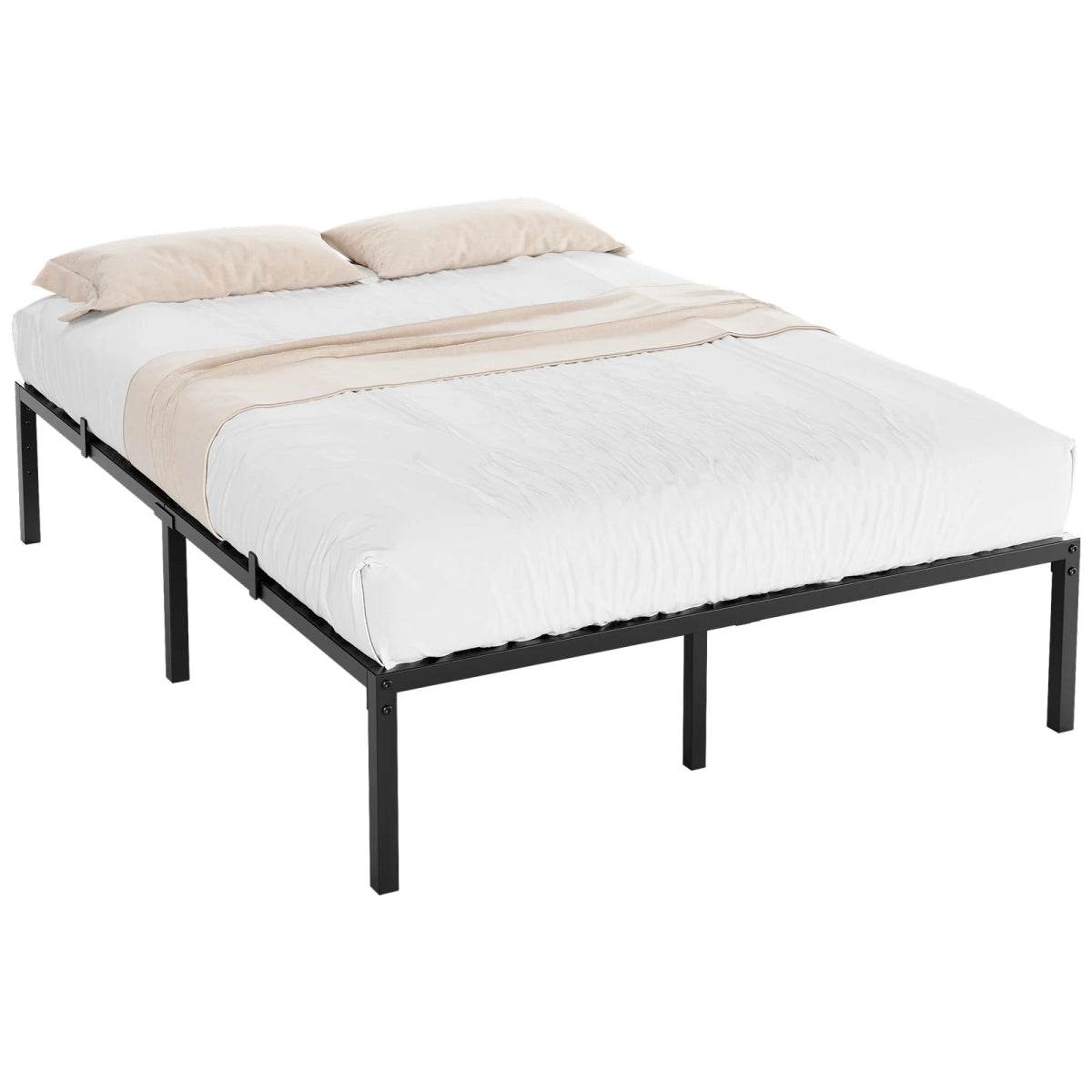 Modern Reinforced Steel No Box Spring Bed Frame - Omega Lifestyles