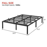 Modern Reinforced Steel No Box Spring Bed Frame - Omega Lifestyles
