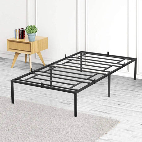 Modern Reinforced Steel No Box Spring Bed Frame - Omega Lifestyles